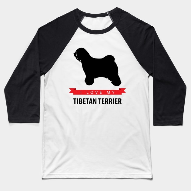 I Love My Tibetan Terrier Baseball T-Shirt by millersye